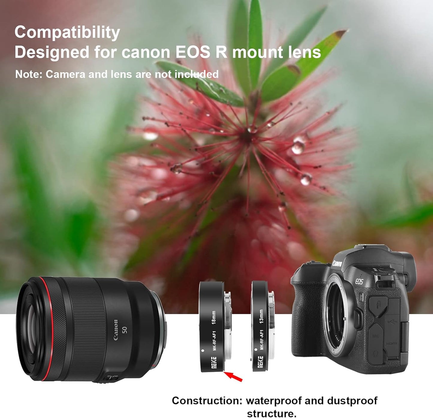 Meike MK-RF-AF1 Macro Extension Tube for Canon EOS-R RF