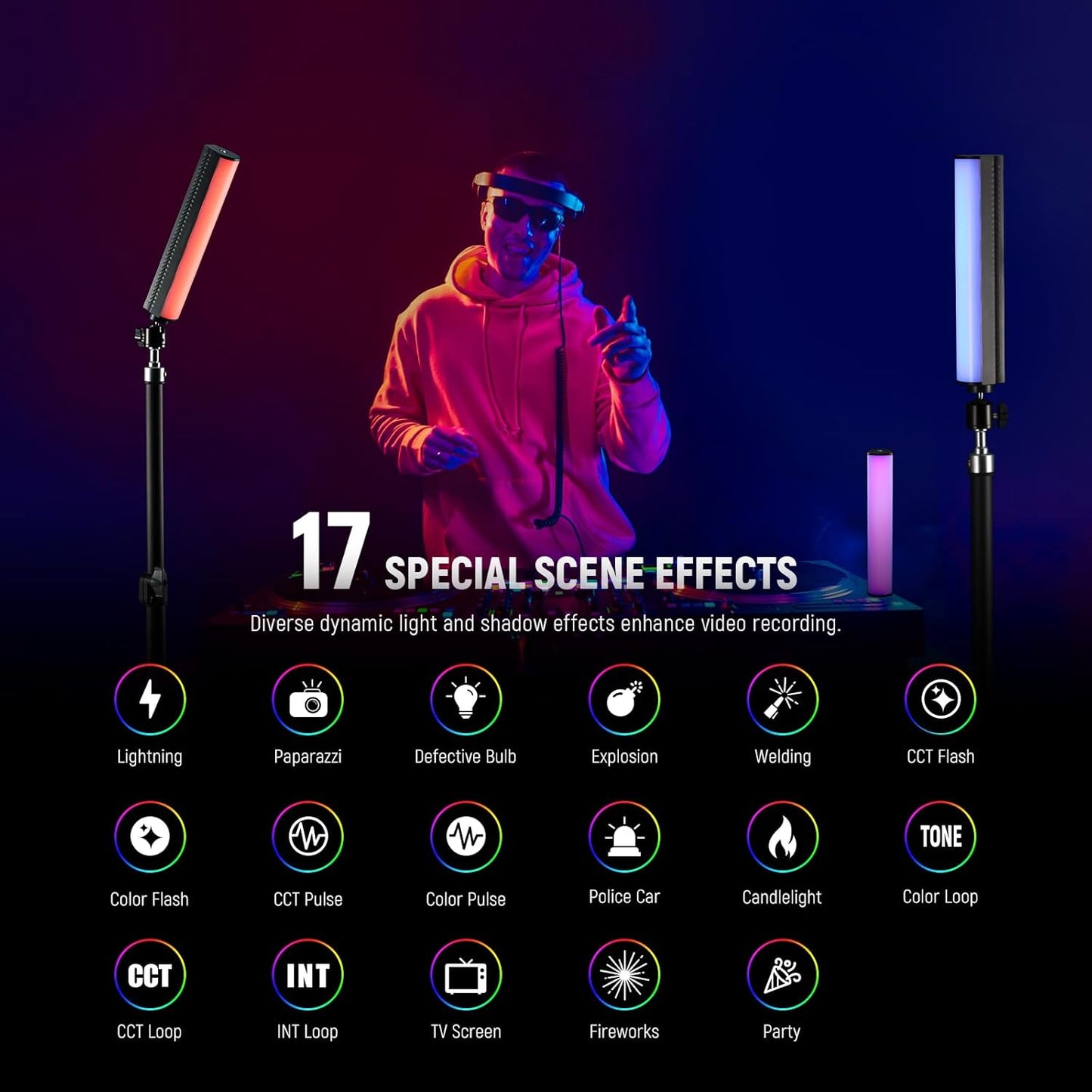 Neewer 10103818 RGB Light Wand Photography Video