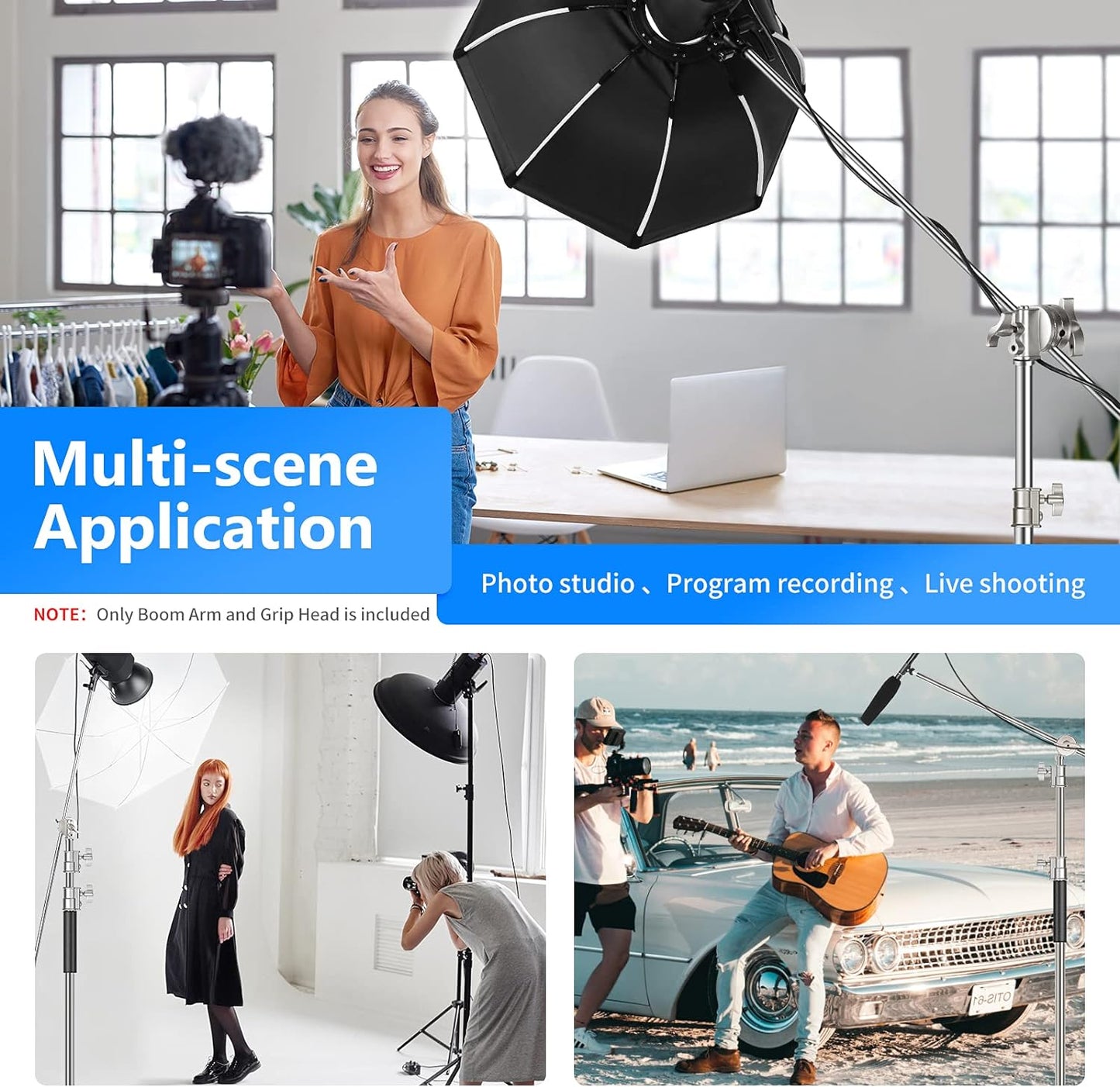 Neewer 10089725 Extension Grip Arm with 2 Heads