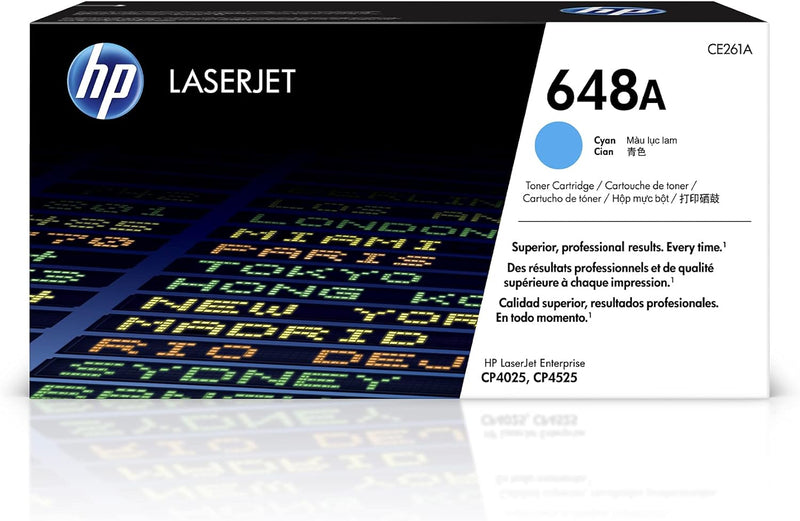 HP CE261A 648A Cyan LaserJet Toner Cartridge — main product image