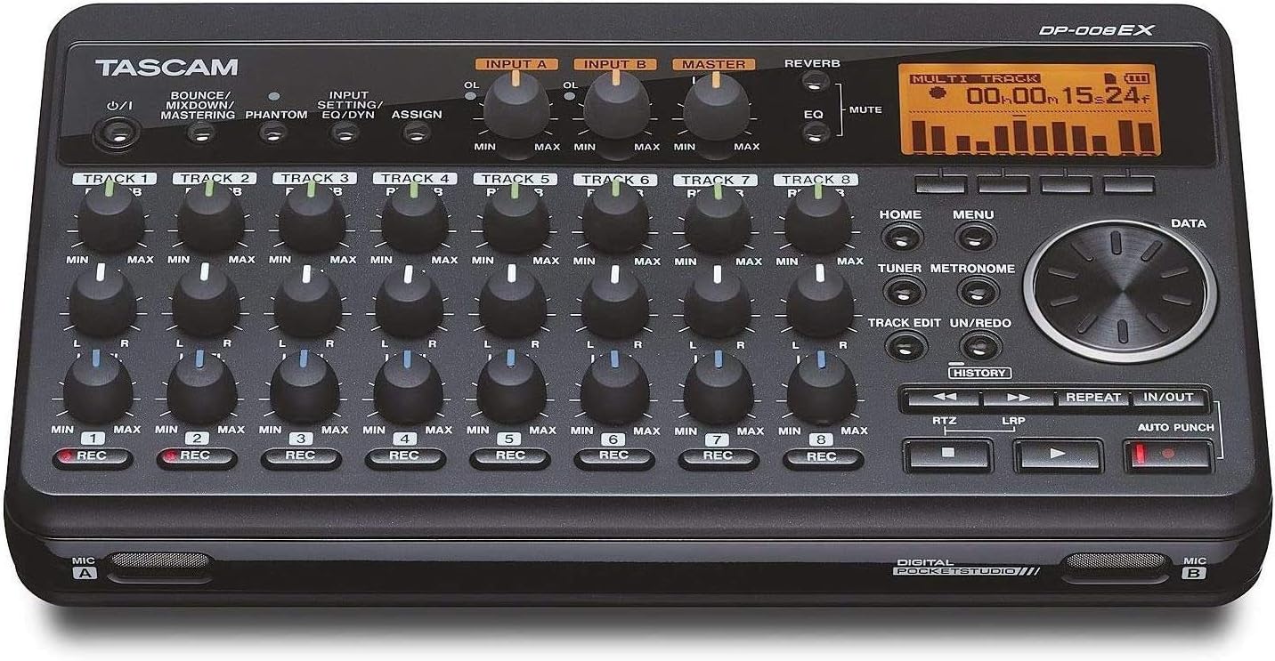 Tascam DP-008EX 8-Track Digital Pocketstudio Bundle