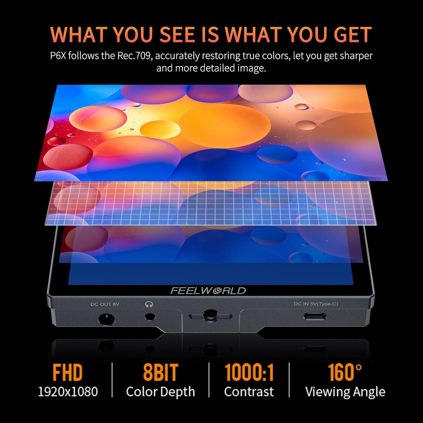 FEELWORLD P6X 5.5 inch 1000nit Touchscreen DSLR Monitor