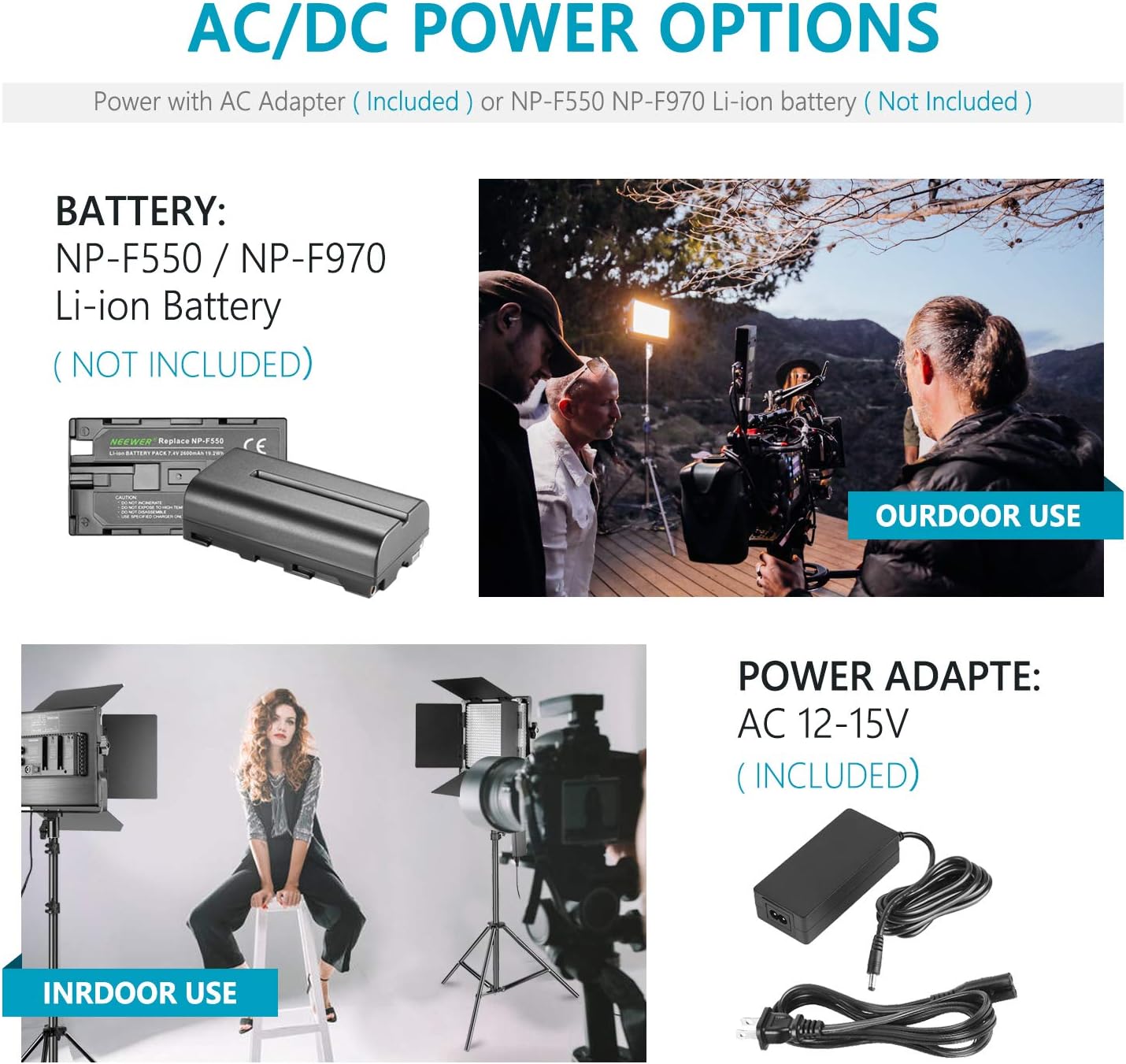 Neewer 10089057 Bi-Color LED Video Light Studio