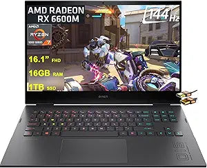 HP Omen 16 - Ryzen 7 Gaming Laptop, RX 6600M, 16GB RAM, 1TB SSD