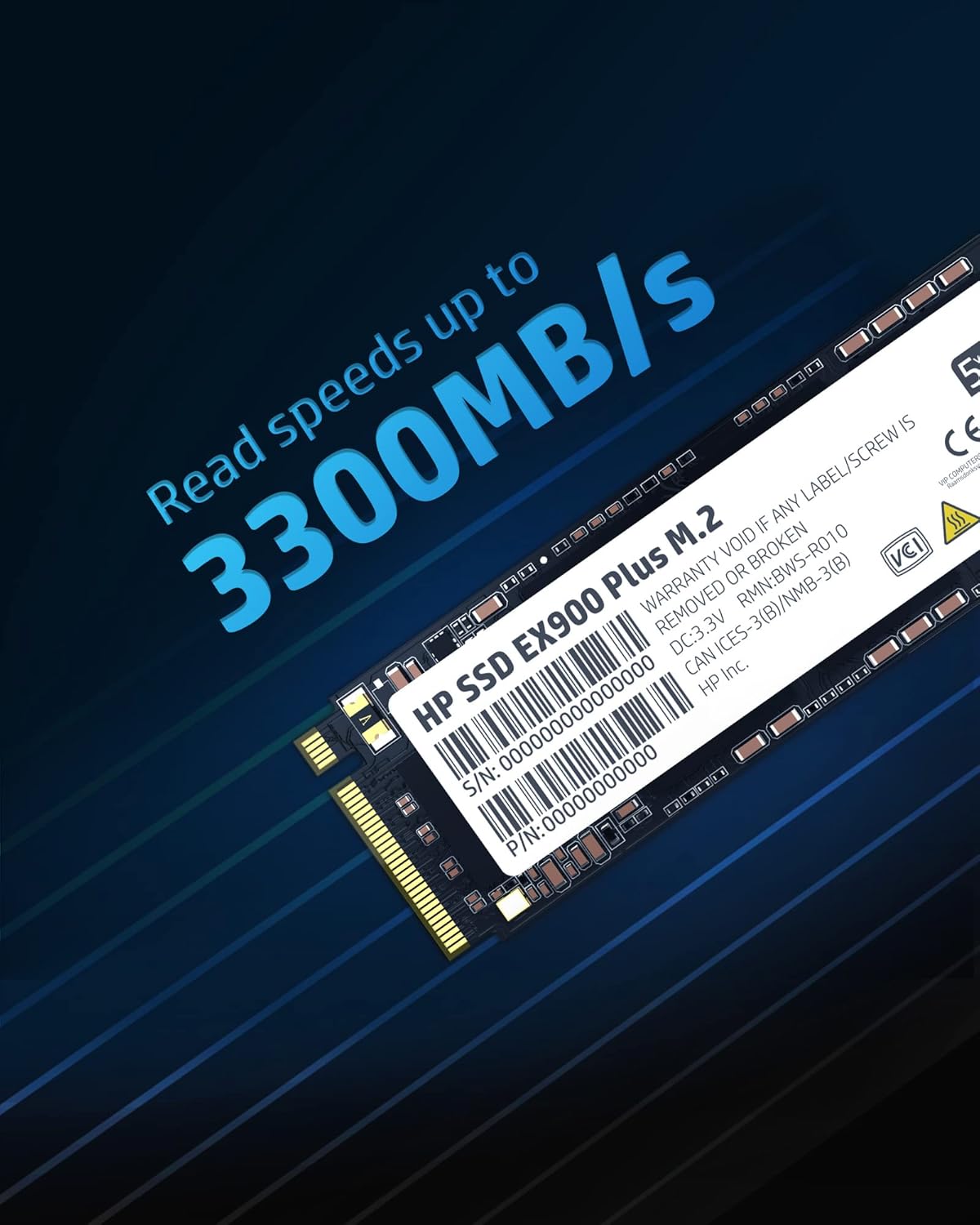 HP 35M35AA#ABA EX900 Plus 2TB NVMe M.2 SSD