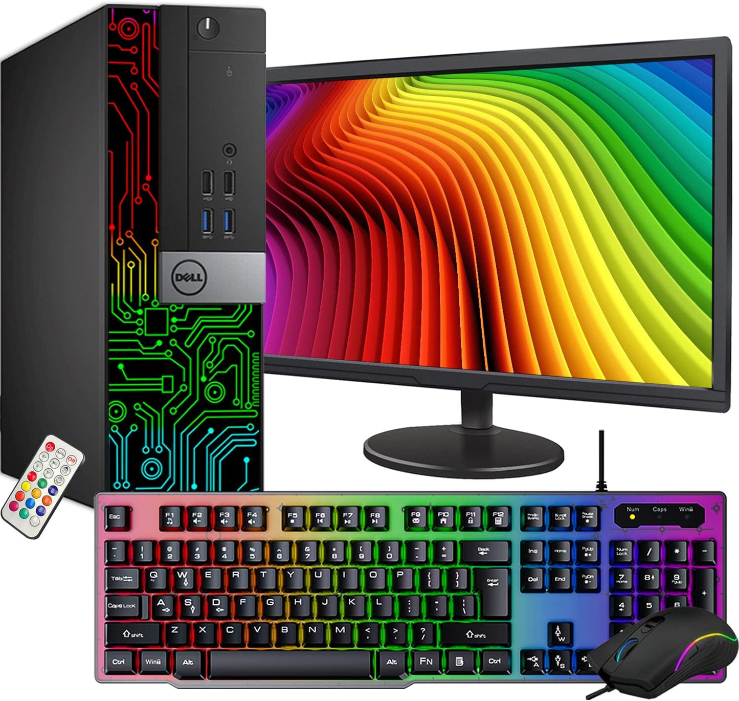 Dell OptiPlex i5 Desktop PC 16GB 512GB SSD + 22" Monitor (Renewed)