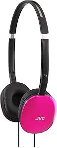 JVC HAS160P Lightweight Flat On-Ear Headphones