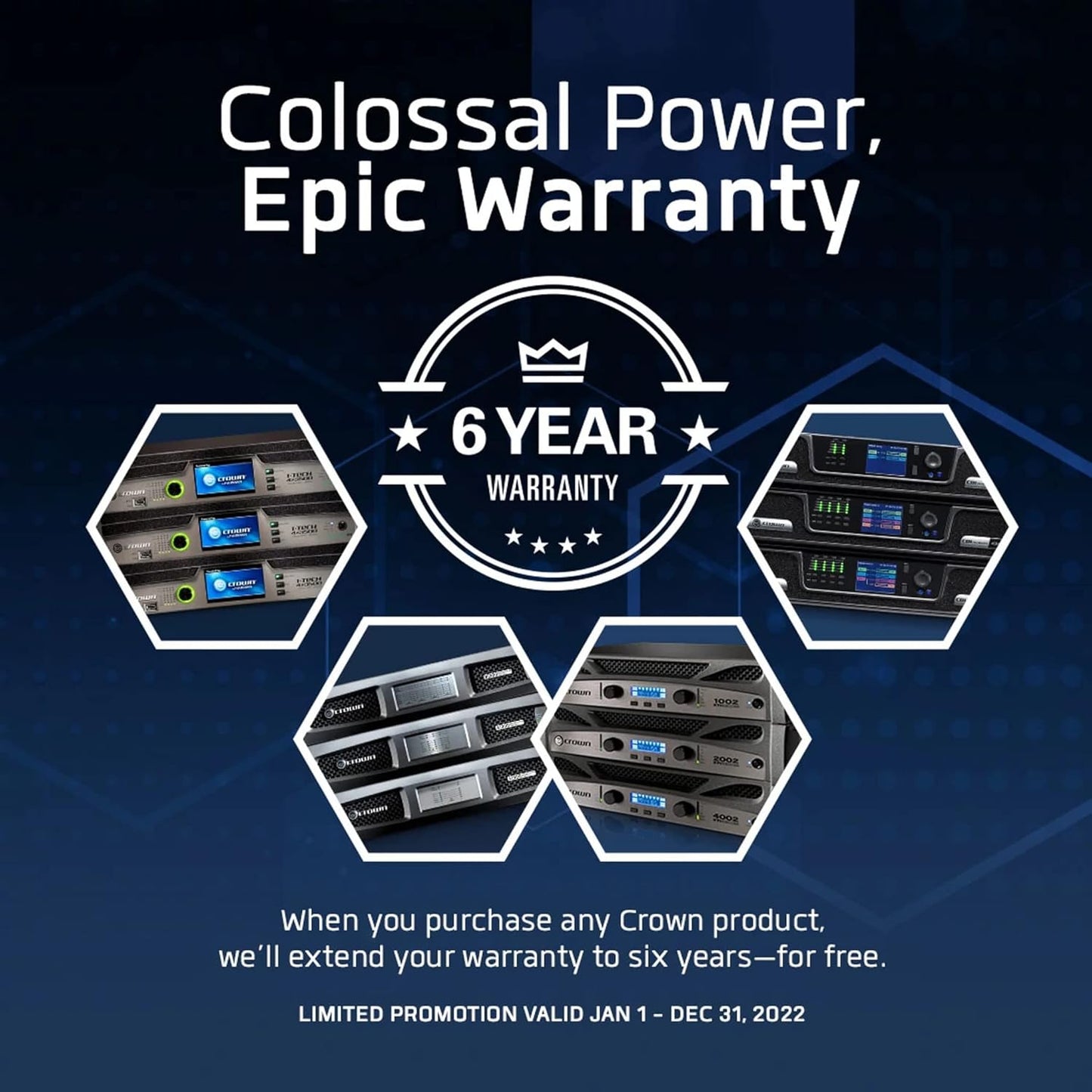 Crown XLS1502 Two-Channel Power Amplifier 525W