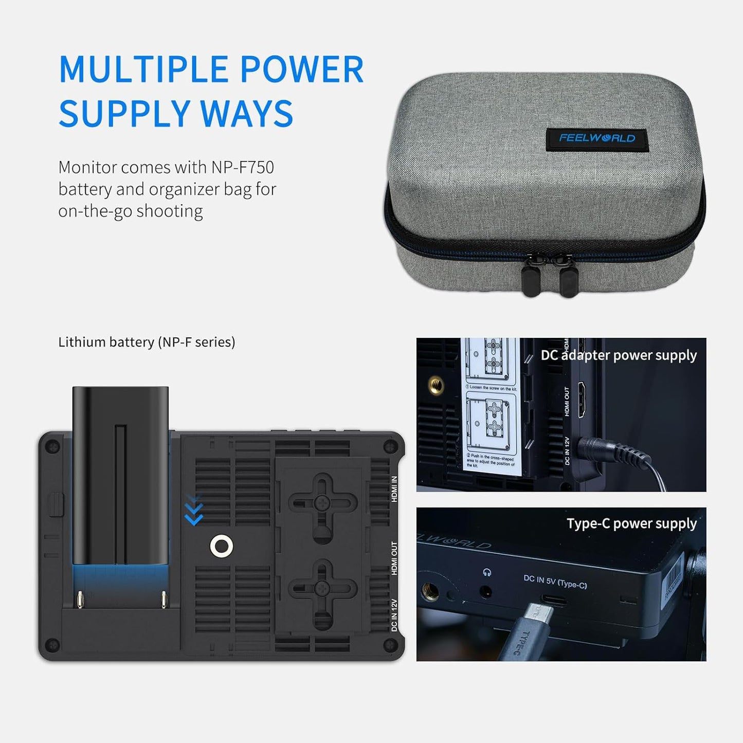 FEELWORLD F5 Pro V4 6" Touch Screen 4K HDMI Camera Monitor