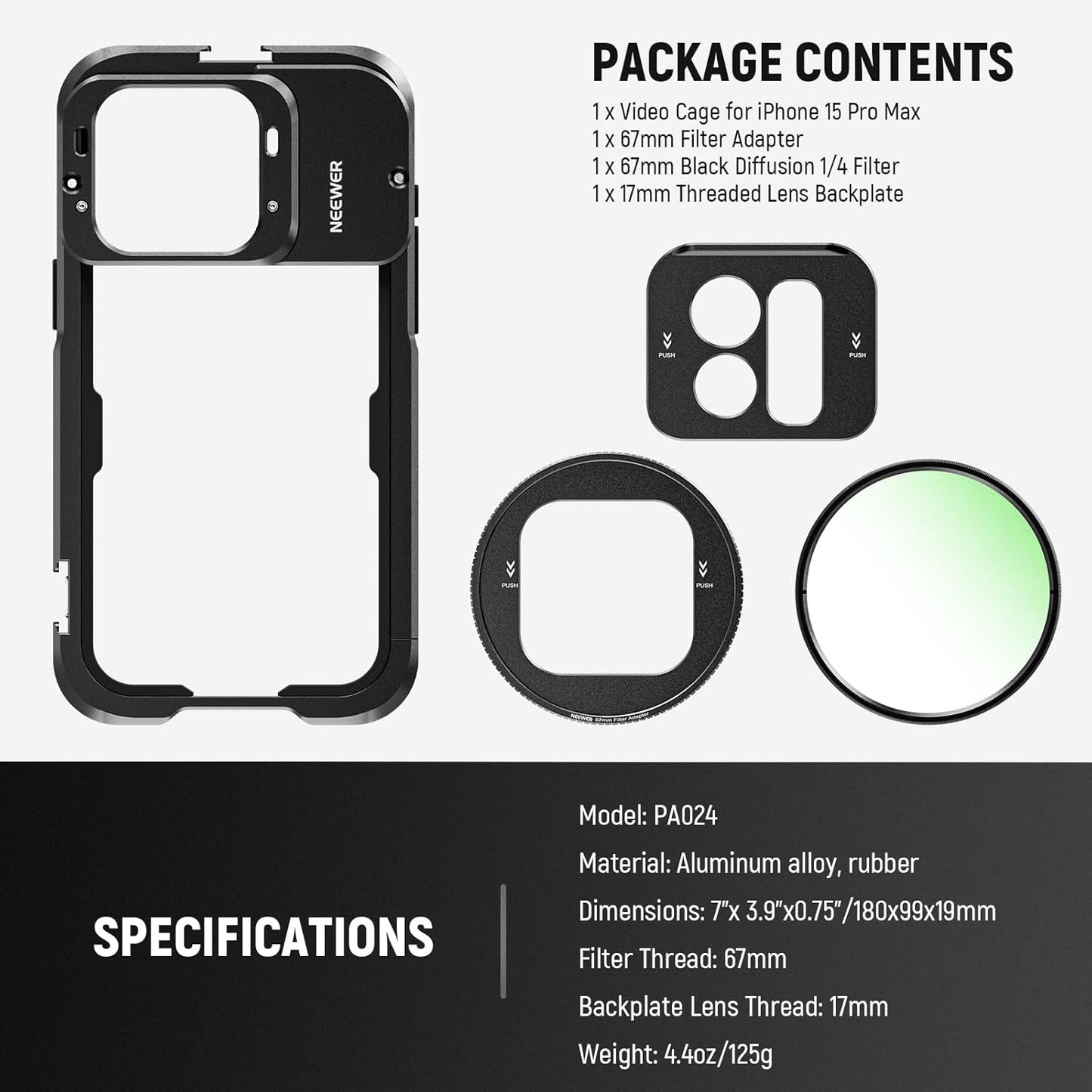 Neewer 90100994 iPhone 15 Pro Max Video Rig