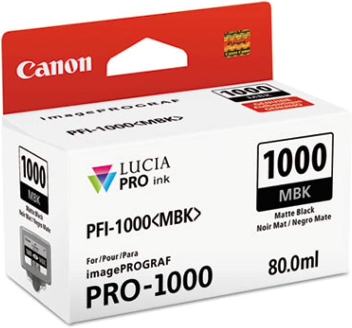 Canon 0545C002 Lucia PRO PFI-1000 Matte Black Ink
