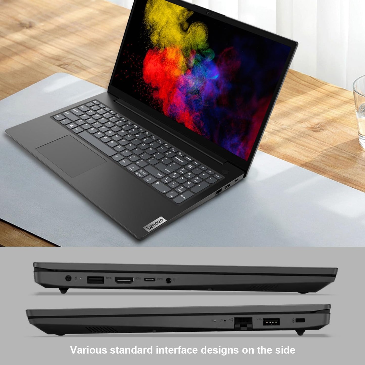 Lenovo 82QY00S4US V15 15.6" FHD Celeron 512GB SSD Win11 Laptop Bundle