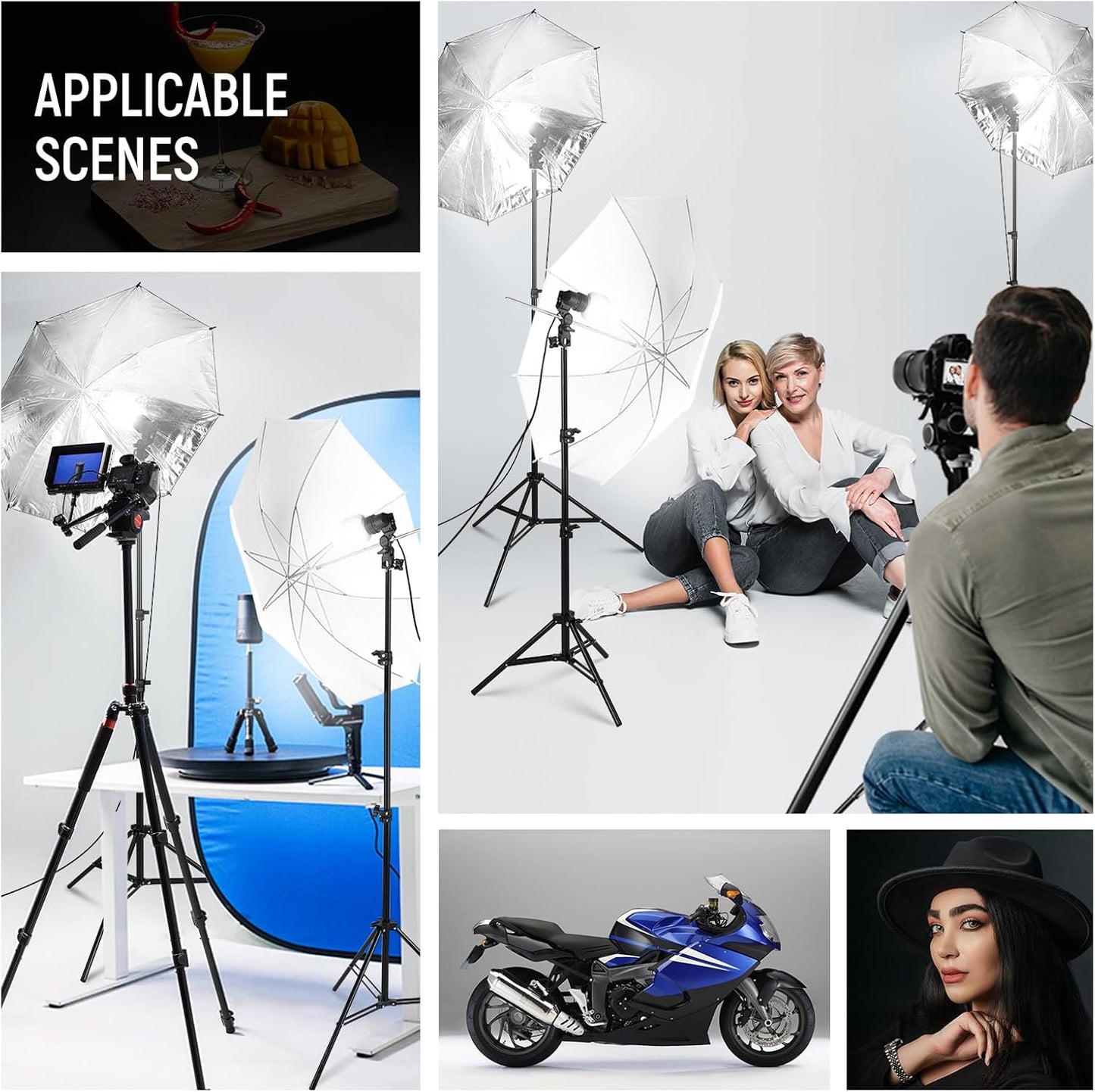 Neewer 10102119 600W Photography Lighting Kit with Umbrellas