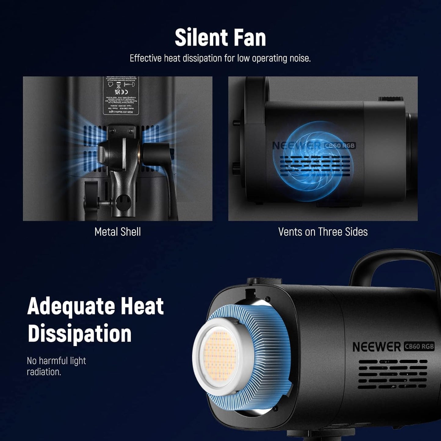 Neewer CB60 RGB 70W LED Video Light Bowens Mount