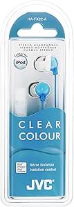 JVC HAFX22A Clear Color Stereo Headphones - Blue