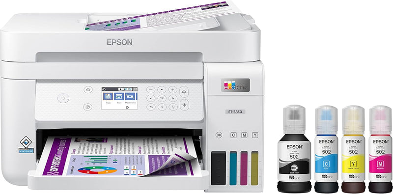 Epson ET-3850 EcoTank Wireless All-in-One Supertank Printer — main product image