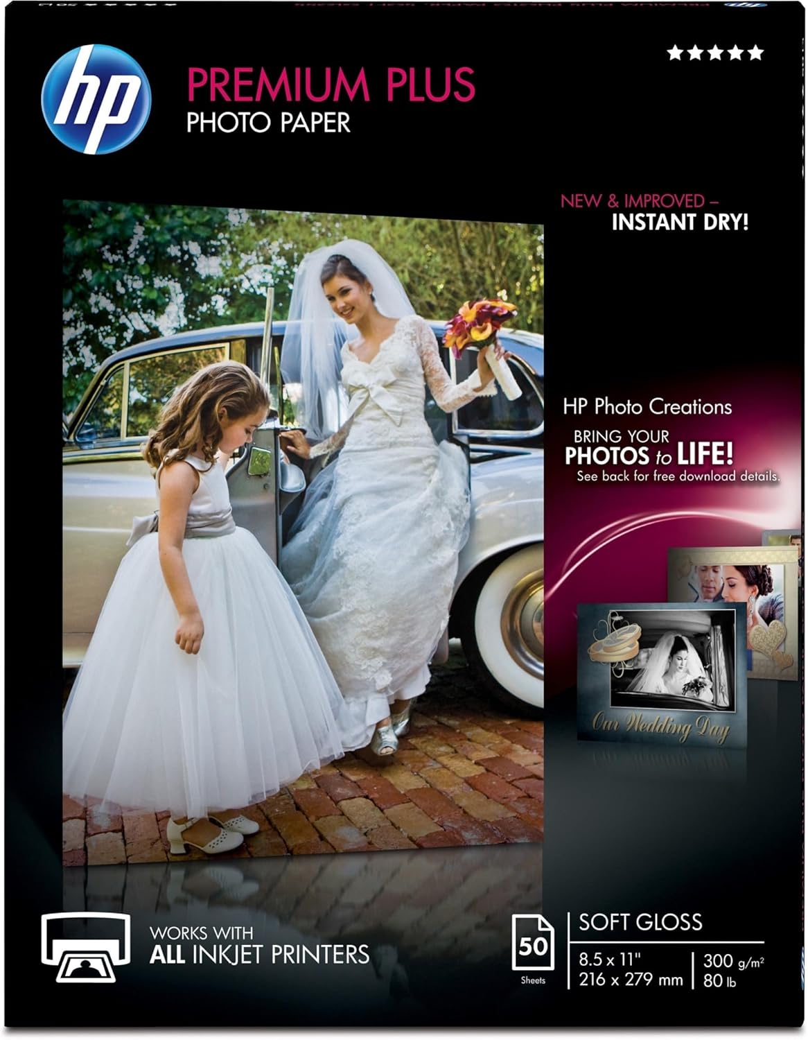 HP CR667A Premium Plus Photo Paper Satin 8.5x11 50 Sheets