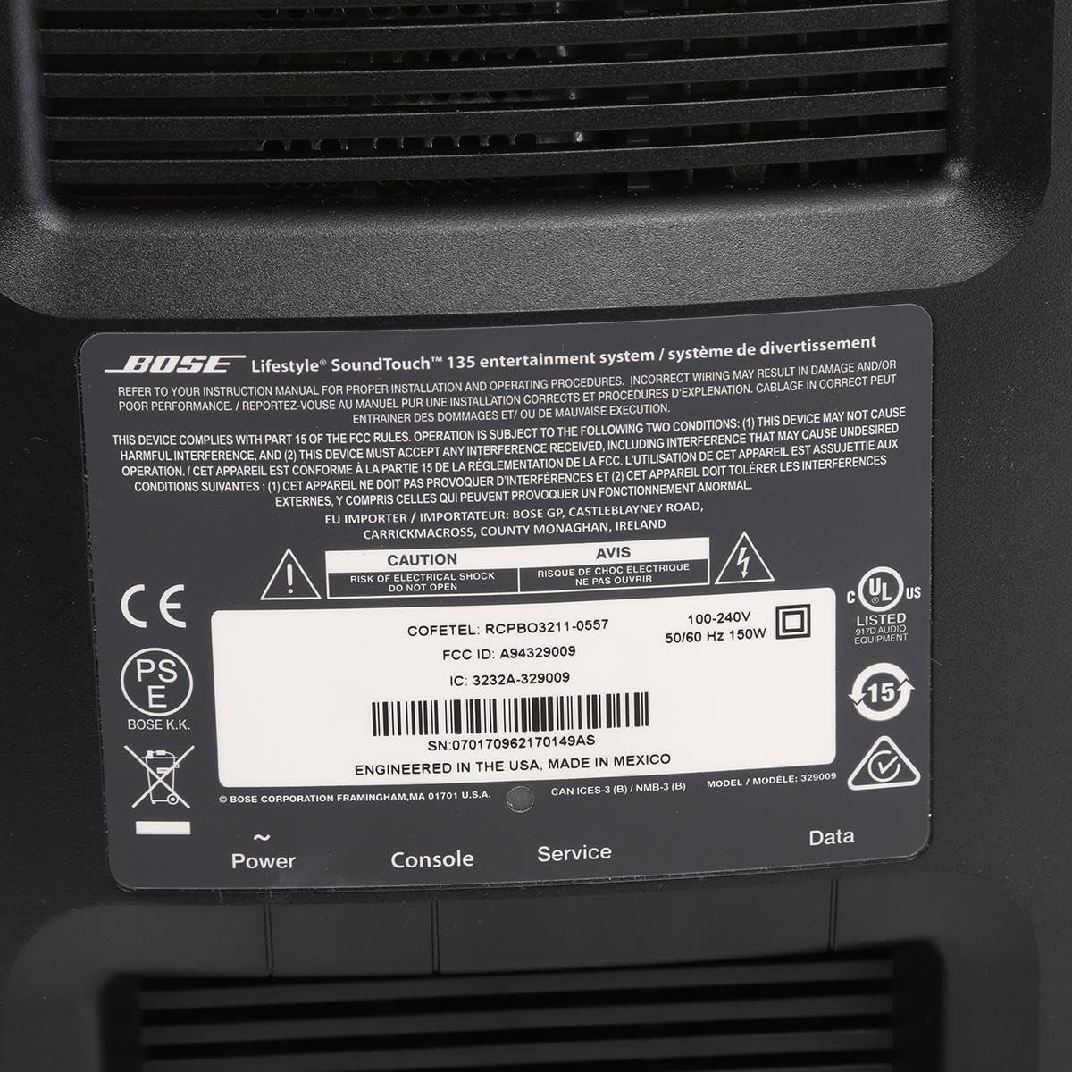 Bose 738518-1300 Lifestyle SoundTouch 135 - Home Entertainment System
