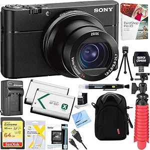 Sony E12SNDSCRX100V RX100 VA Cyber-Shot Camera Bundle