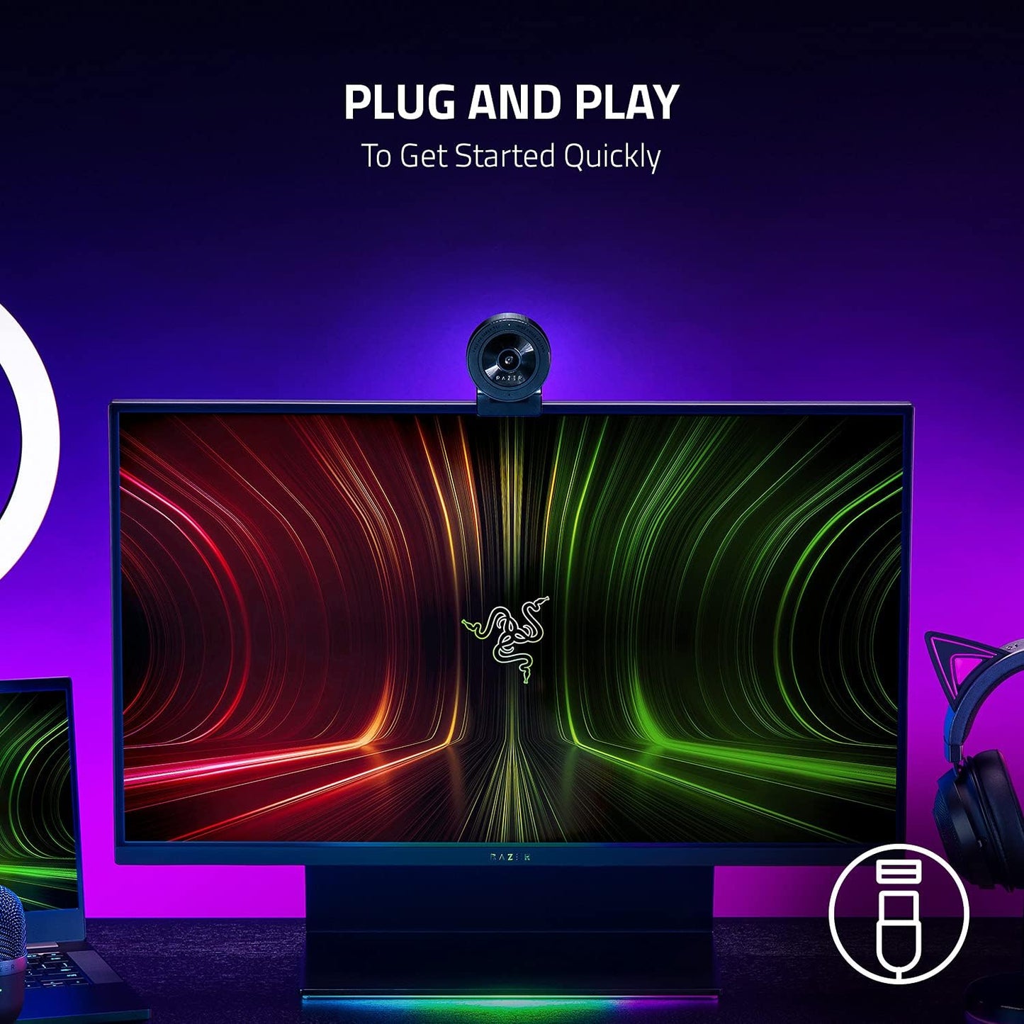 Razer RZ19-04170100 Kiyo X Full HD Streaming Webcam