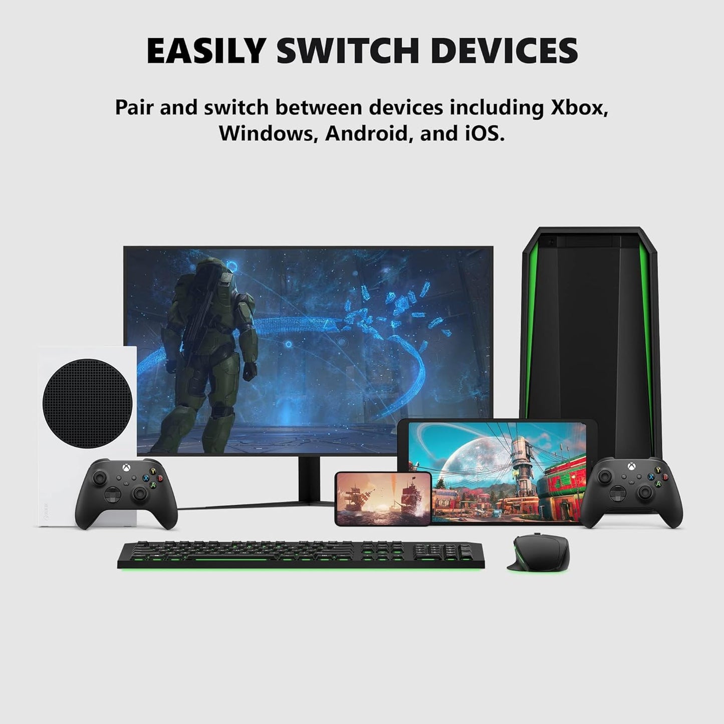 Microsoft QAT-00001 Xbox Core Carbon Black Wireless Controller