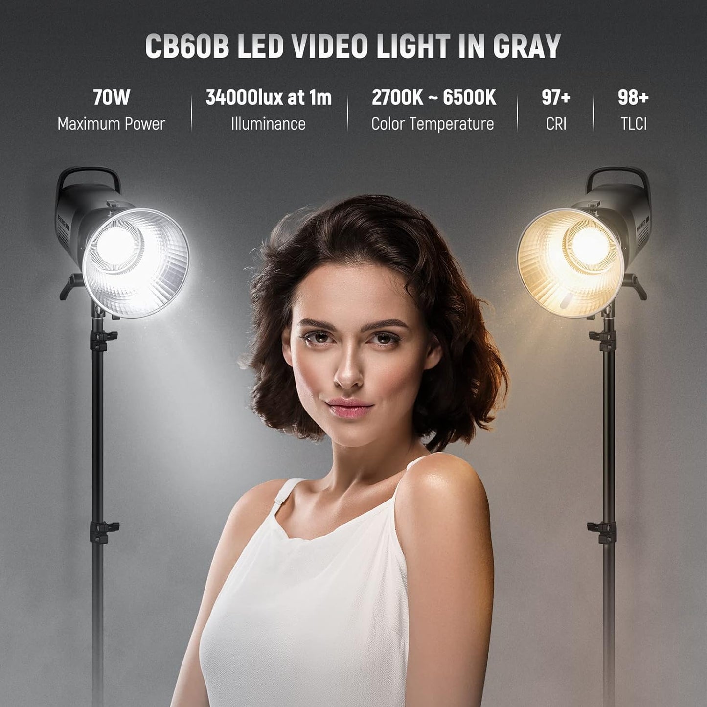 Neewer CB60B 70W Bi-Color LED Video Light APP Control