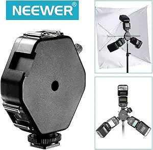 Neewer 3-in-1 - Octagonal Hot Shoe Mount Bracket