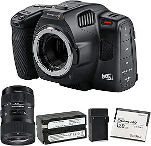 Blackmagic Design 6K Pro Pocket Cinema Camera EF Mount Bundle