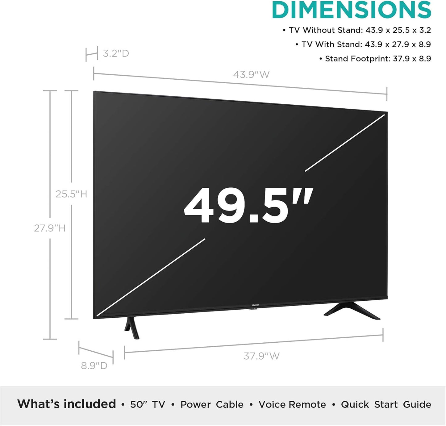 Hisense 50H6570G 50-Inch 4K Android Smart TV Alexa