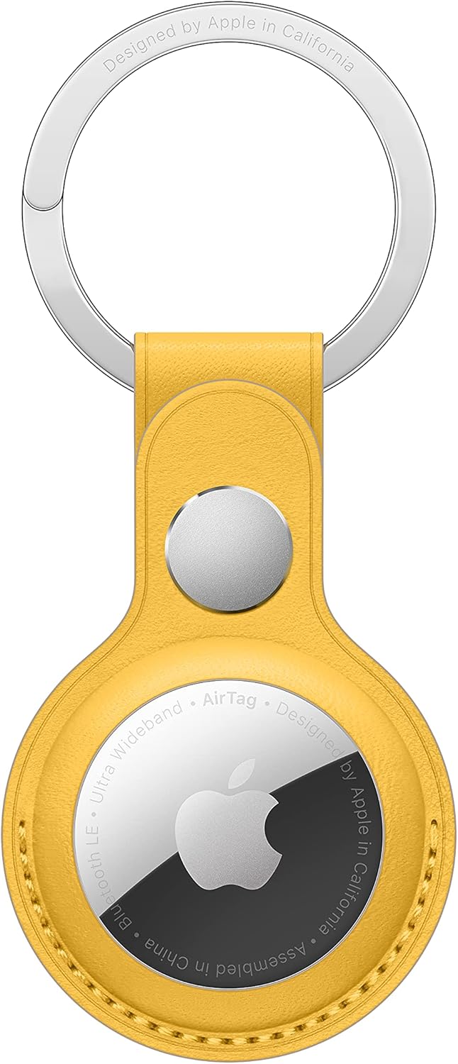 Apple MM063ZM/A AirTag Leather Key Ring Meyer Lemon — main product image