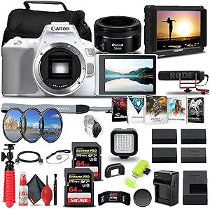 Canon 3457C001 EOS 250D / Rebel SL3 Bundle - 4K Monitor, 50mm Lens, Pro Mic (Renewed) — main product image