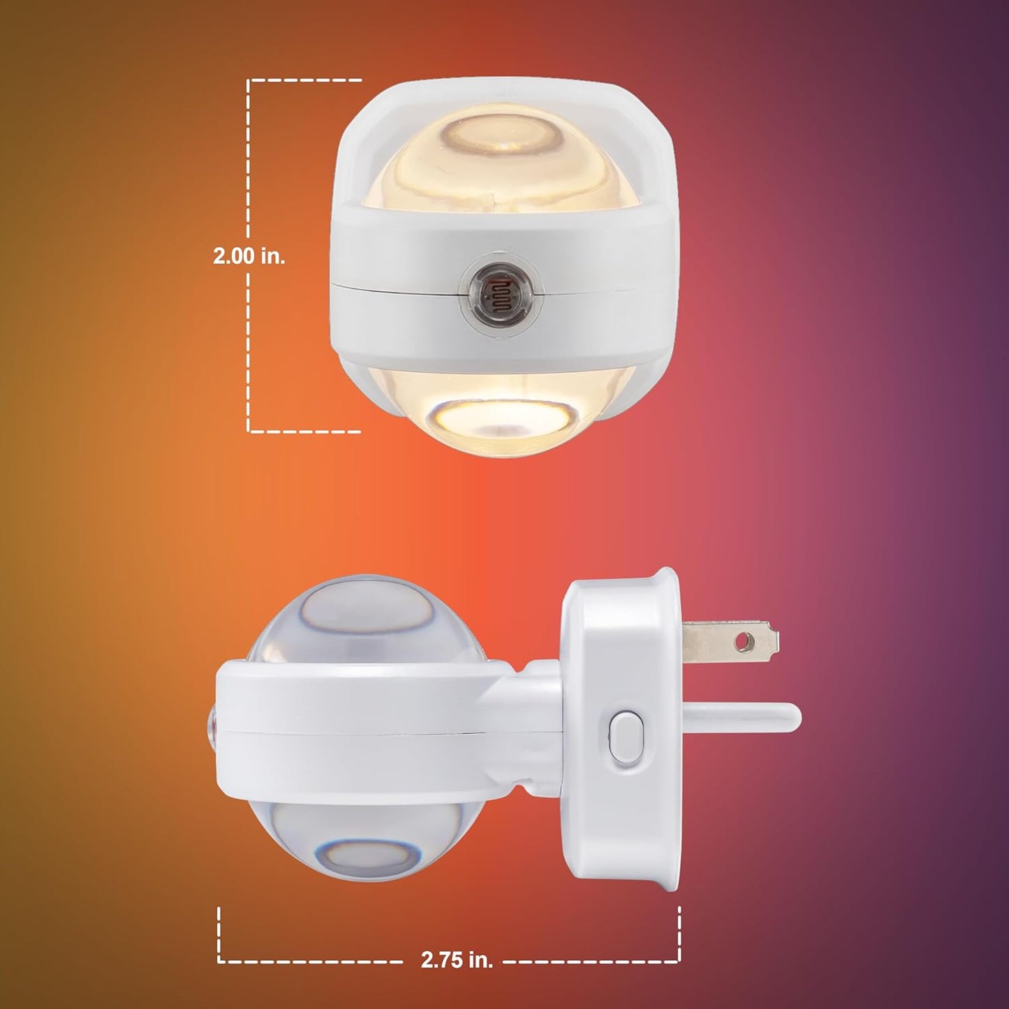 GE 81041 Color-Changing Swivel LED Night Light Dusk to Dawn