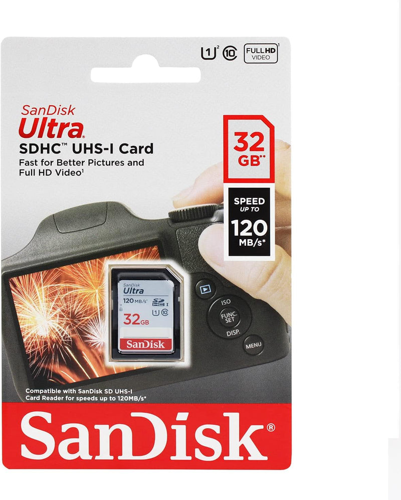 SanDisk SDSDUNR-032G-GN6IM 32GB Ultra SDHC UHS-I Card 3-Pack โ main product image