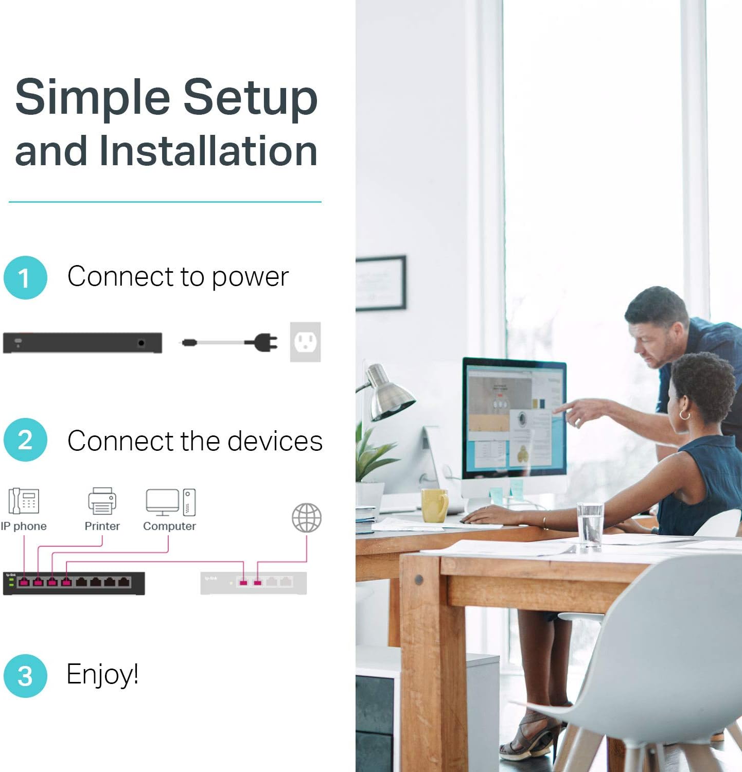 TP-Link TL-SG1008MP 8-Port Gigabit PoE+ Switch