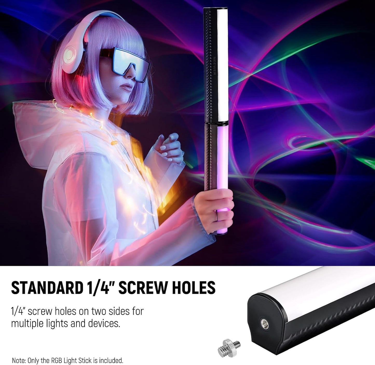 Neewer 10103818 RGB Light Wand Photography Video
