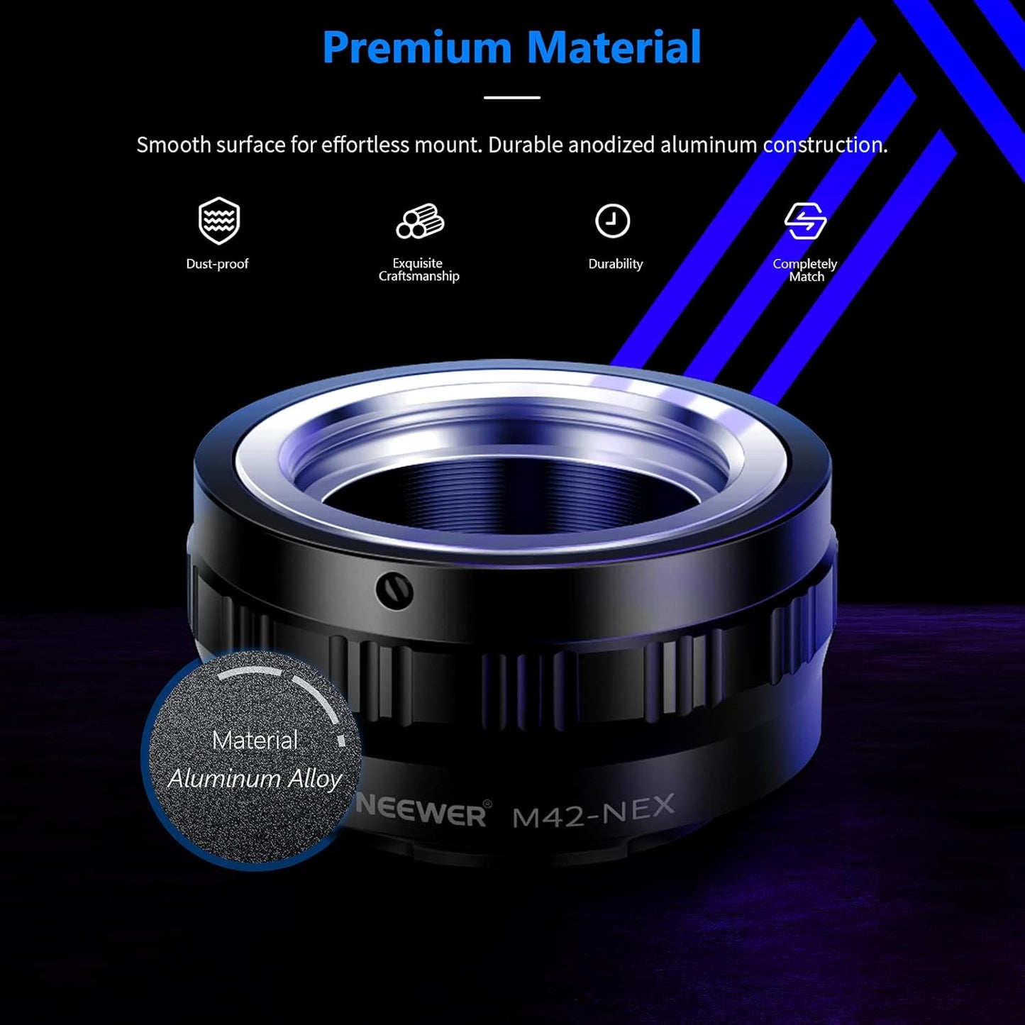 Neewer 10087427 Lens Adapter M42 to Sony E-Mount