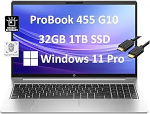 HP ProBook 455 G10 Business Laptop Ryzen 5 1TB SSD