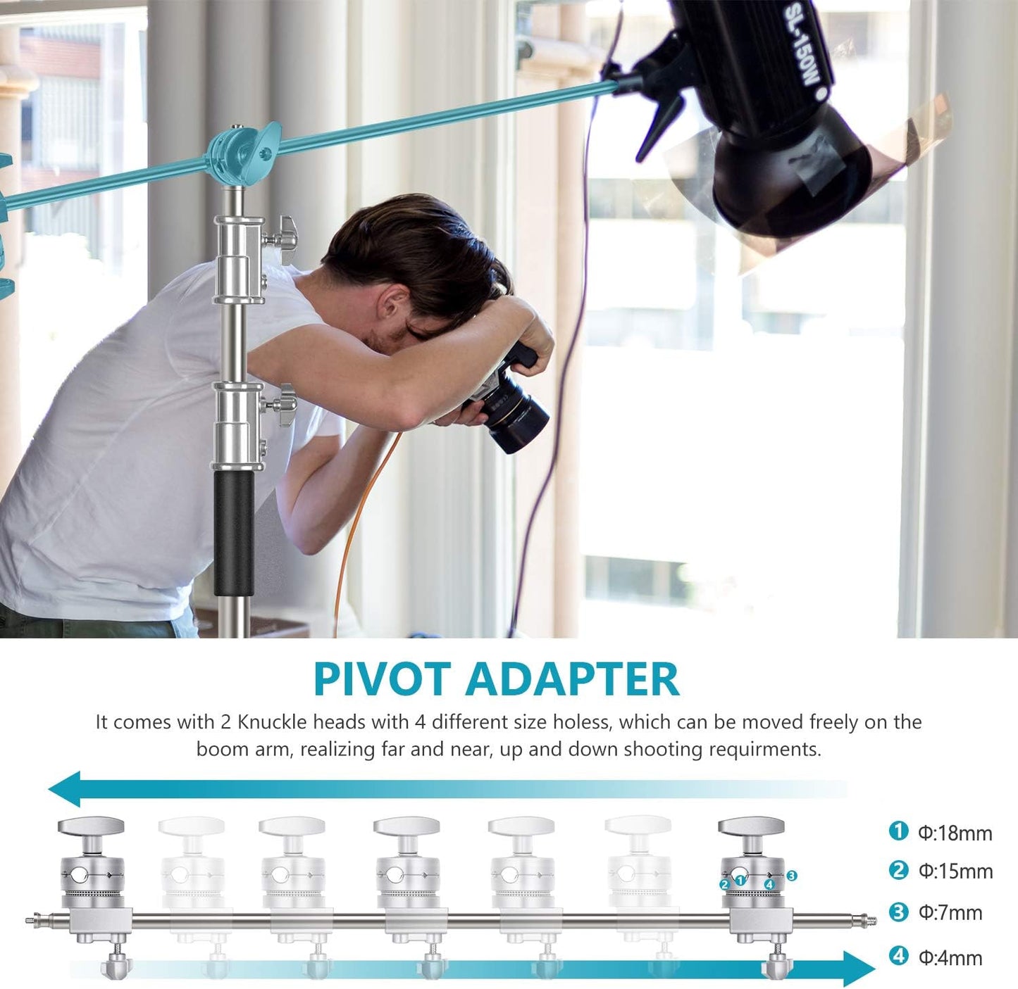 Neewer ST-C-CB 10ft C-Stand Light Stand Boom Arm Kit