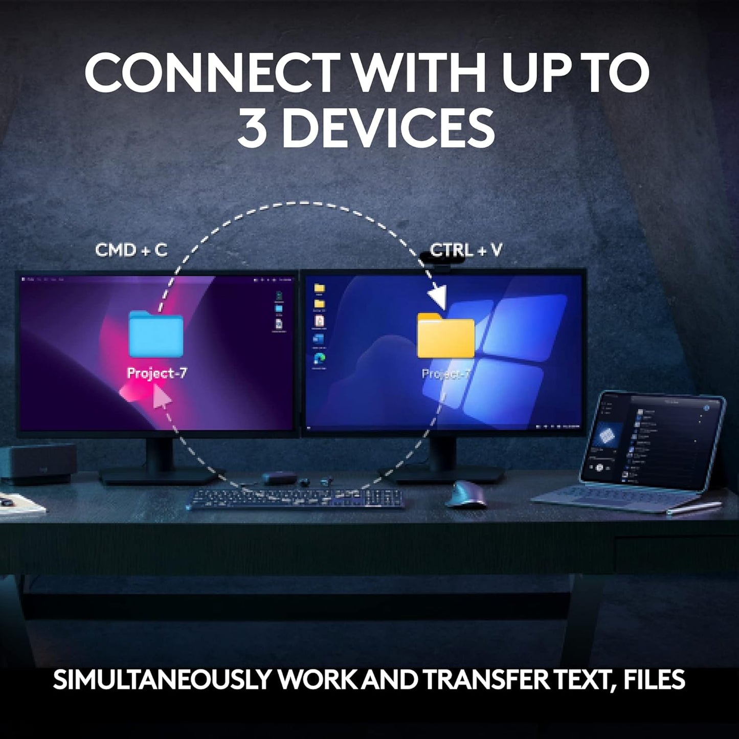 Logitech 920-011889 MX Keys S Wireless Keyboard Mouse Combo