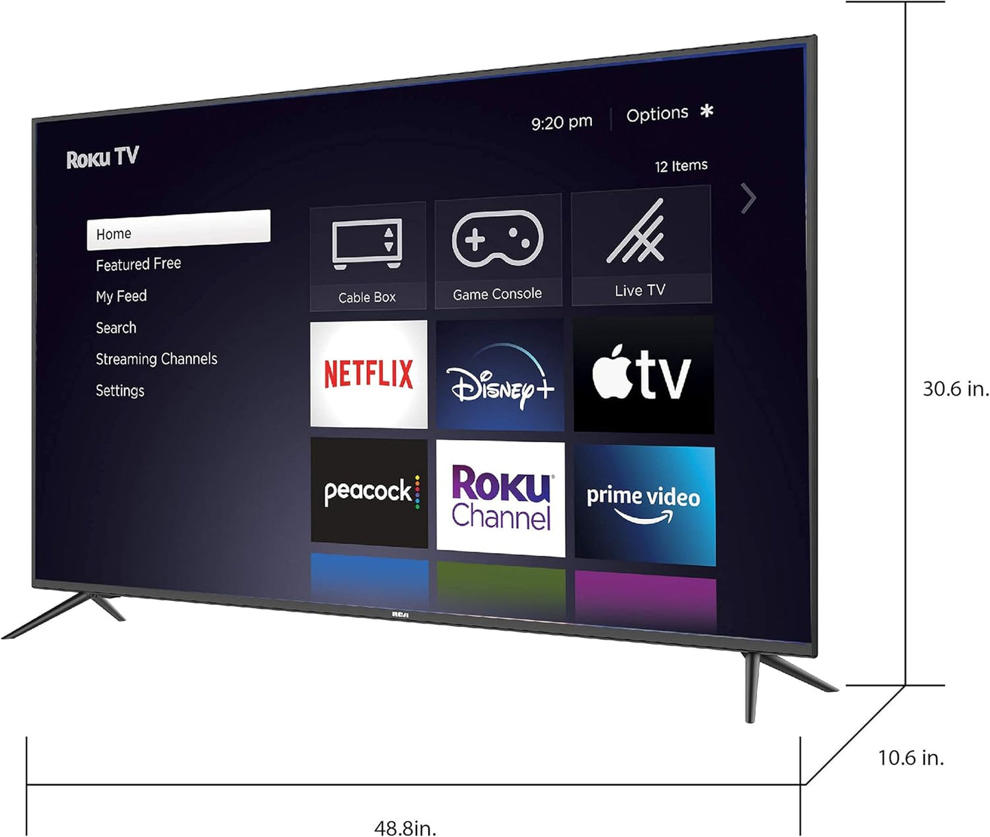 RCA ROKU RTRQ5522 55-Inch 4K UHD LED TV (Renewed)