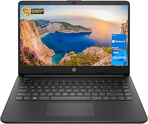 HP 14 Intel Celeron 8GB 256GB SSD Windows 11 Laptop — main product image