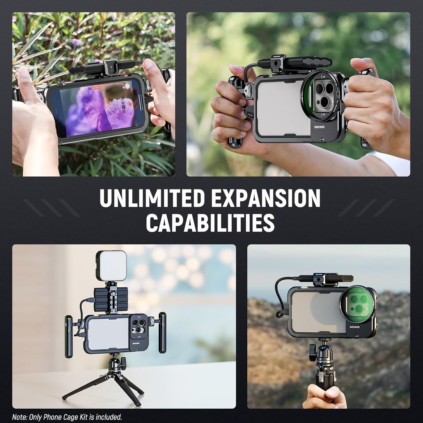 Neewer 90100968 Pro Max Phone Cage - Video Rig with Handles