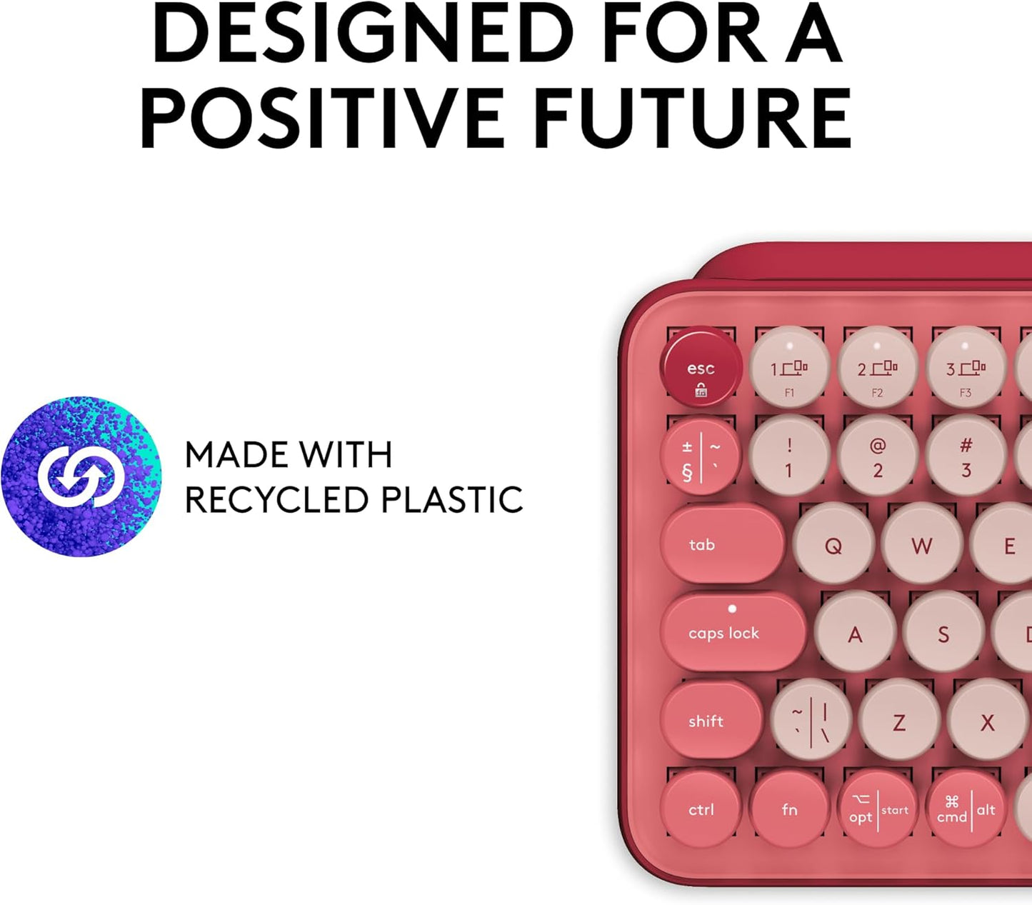 Logitech 920-010709 POP Keys Heartbreaker Rose Mechanical Keyboard