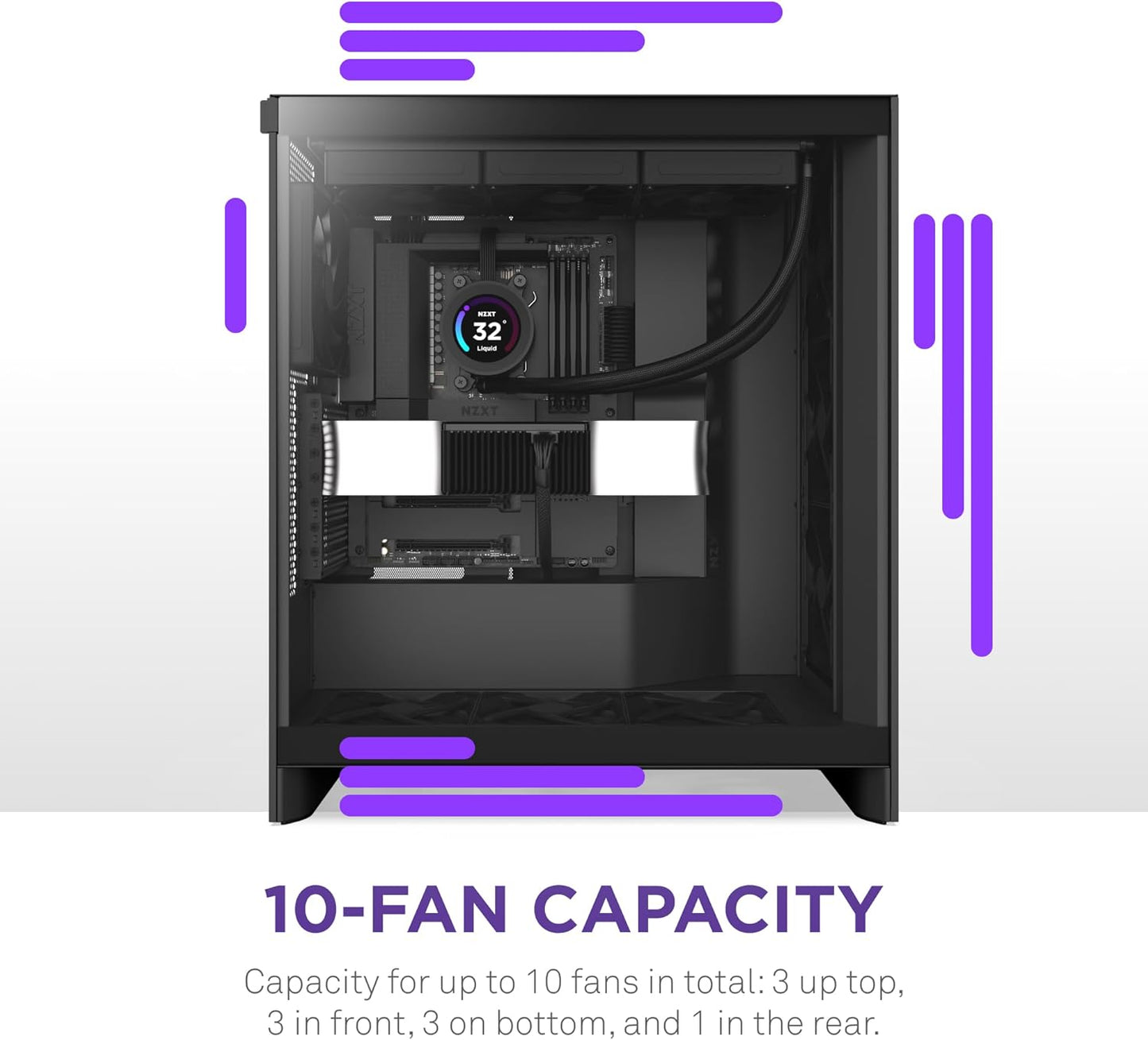 NZXT CM-H72FB-01 H7 Flow ATX Mid-Tower Case Black