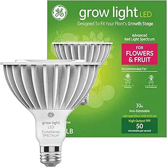 GE 93101233 Grow LED Bulb: PAR38 Flood Light, 30 Watts