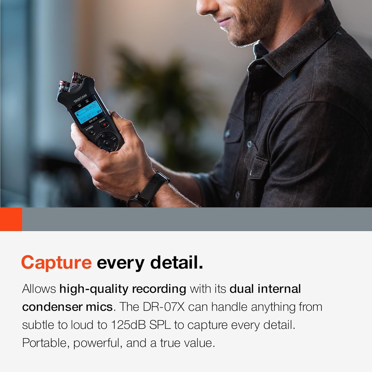 Tascam DR-07X Handheld Digital Audio Recorder