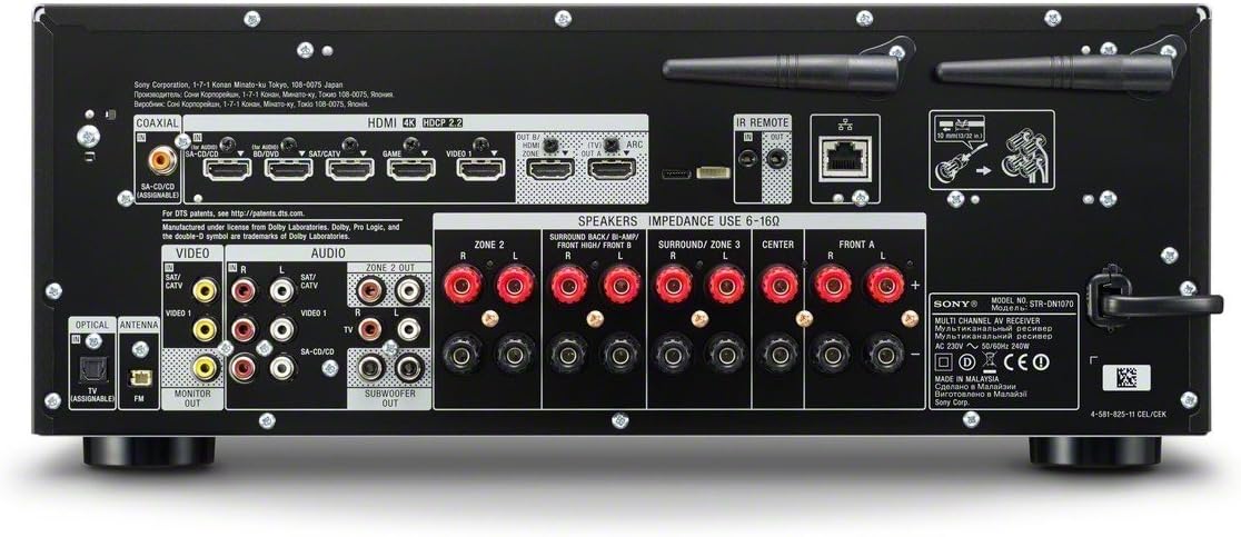 Sony STRDN1070 7.2 Channel Hi-Res 4K AV Receiver