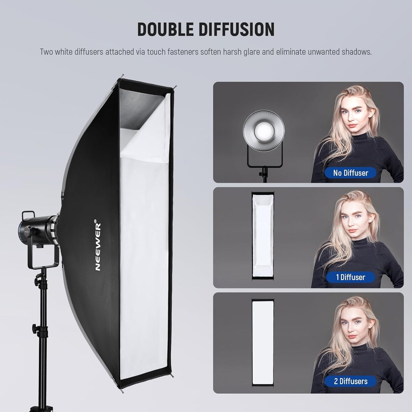 Neewer NS17S 12"x47" Rectangular Strip Softbox Bowens Mount