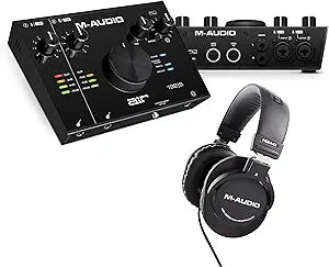 M-Audio AIR 192|6 Studio Recording Bundle with HDH40 Headphones