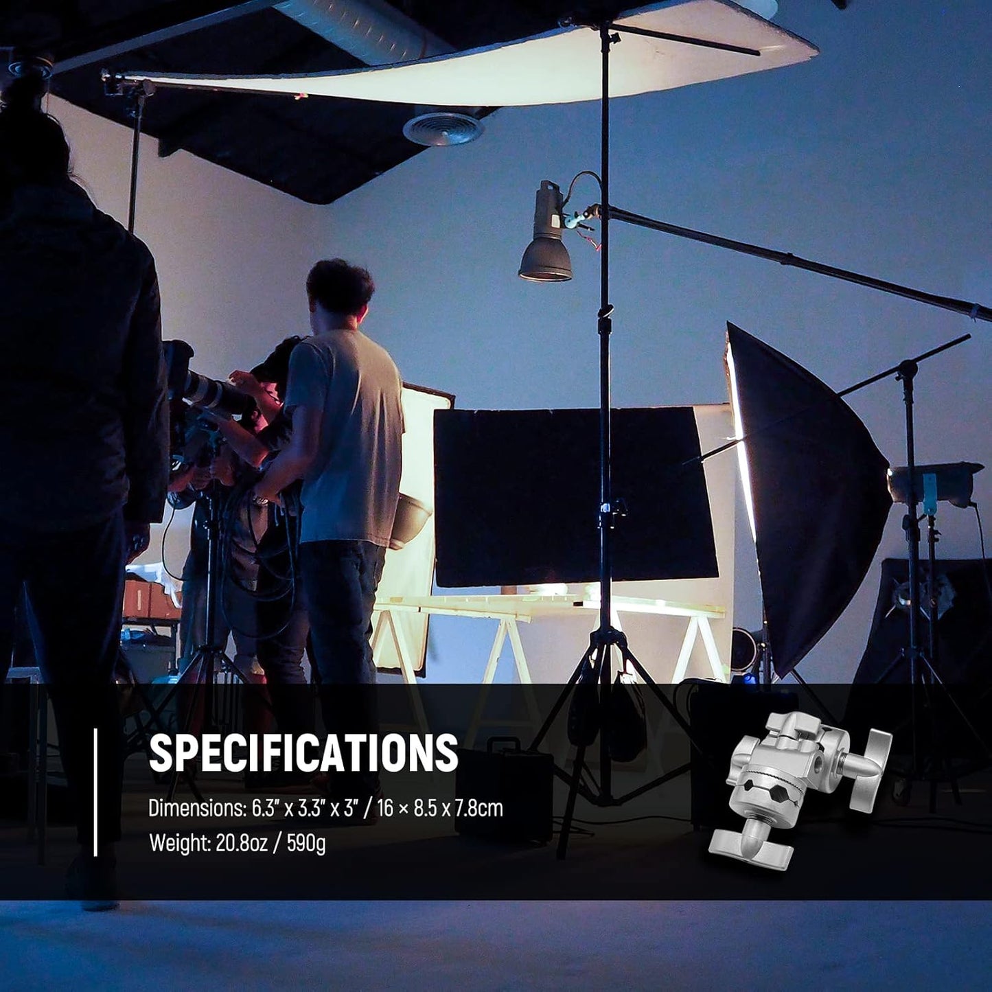 Neewer 10089719 Heavy Duty Grip Head Adapter